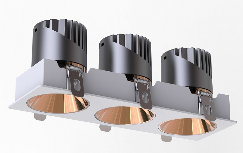 25W 0-10V Dimmable Adjustable Multi-Selective Reflector Recessed/Trimless Installation LED Downlight