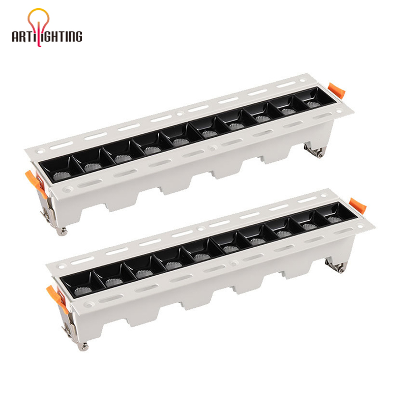 Customized LED Chip Isolated Flicker Free Driver AC85-265V Grill Recessed LED Downlight in Trimless Frame for Linear Lighting