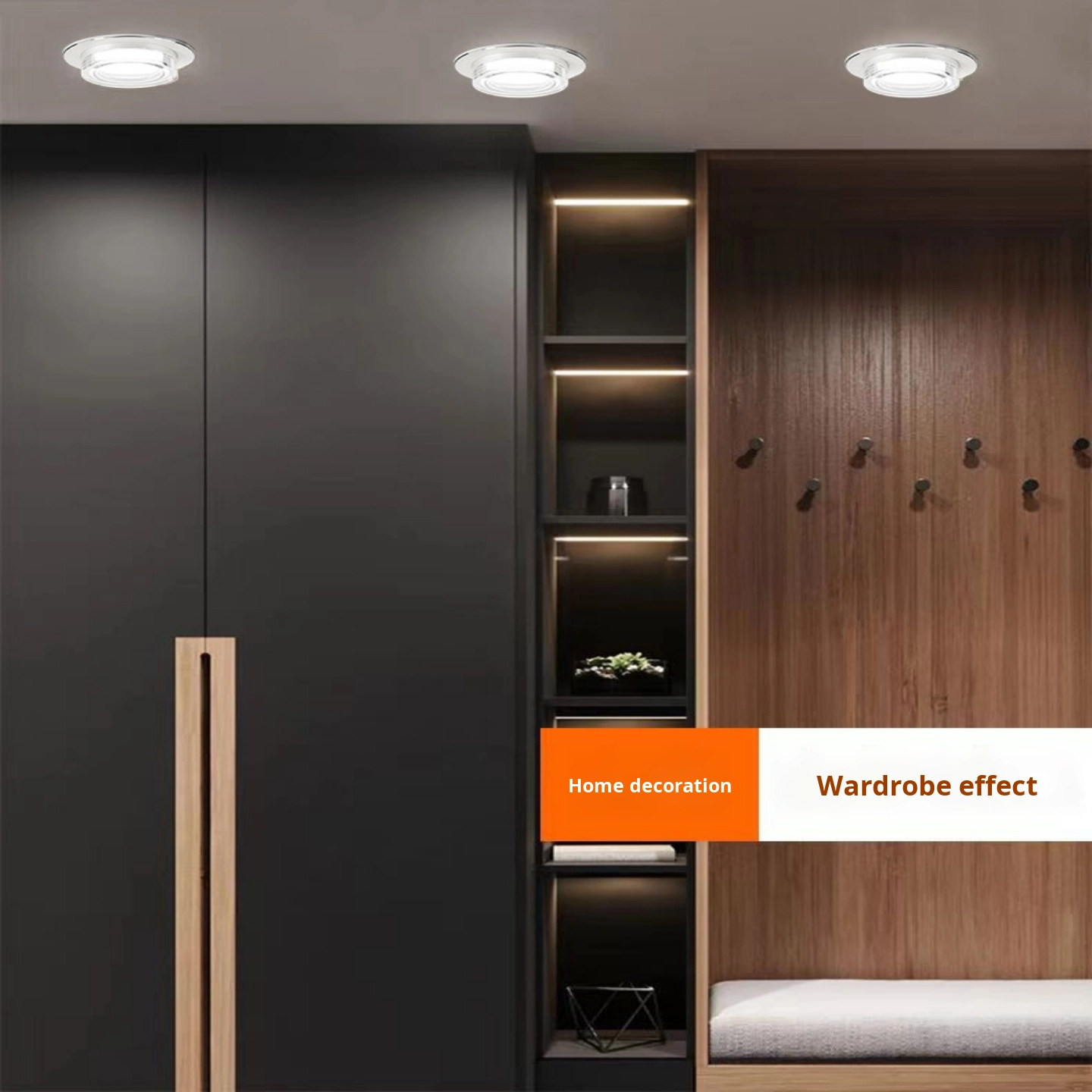 Luxury LED Downlight for Home Living Room Full Spectrum Anti-Glare Ceiling Pendant Light Corridor Recessed Aluminum Indoor
