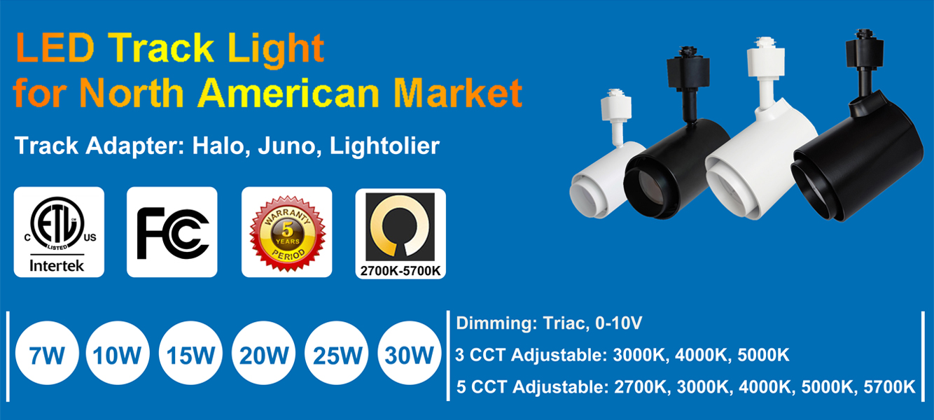 High Lumens Track Light Surface Mount Track Lighting System