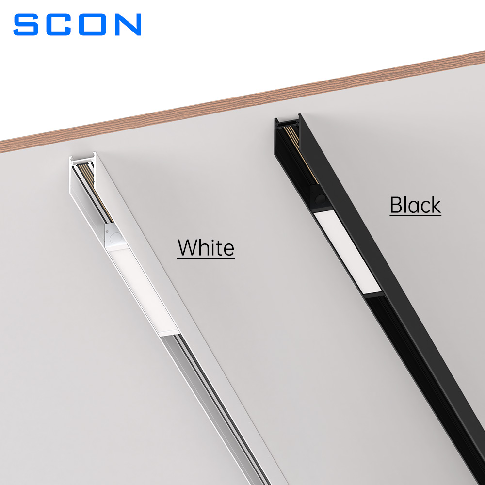 SCON Surface Mounted LED Magnetic Track Light Lamp Aluminum Modern Ceiling Lamps Indoor Rail Lighting System
