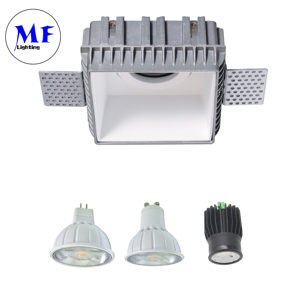 3W/5W/7W/8W/12W Trimless/Frameless LED Downlight with GU10 MR16 Bulb Replaceable Square and Round Recessed Spot Downlight LED Spotlights