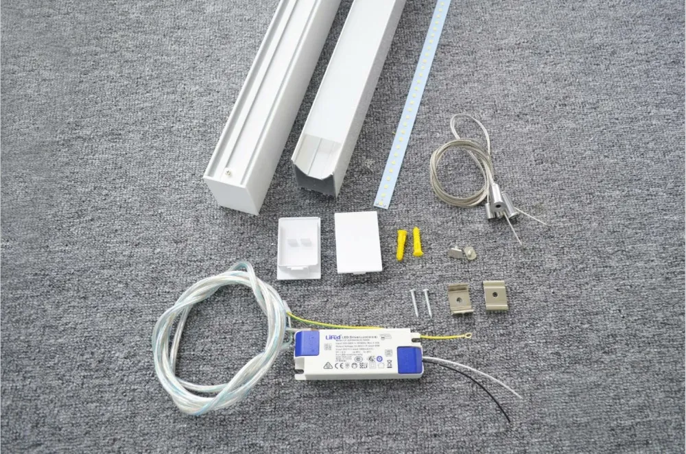 20W-80W LED Linear Pendant Light Modern Hanging Design for Home Office Warehouse Commercial Indoor Lighting