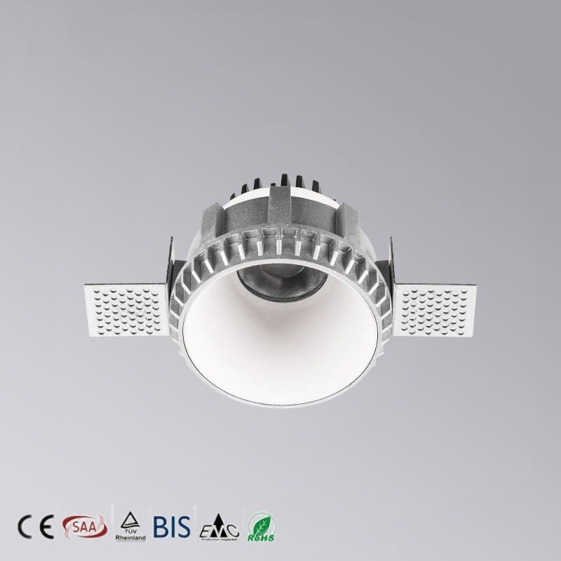 COB Down Lights Panel New Concept IP54 Easy Installation 10W Trimless LED COB Recessed Downlight