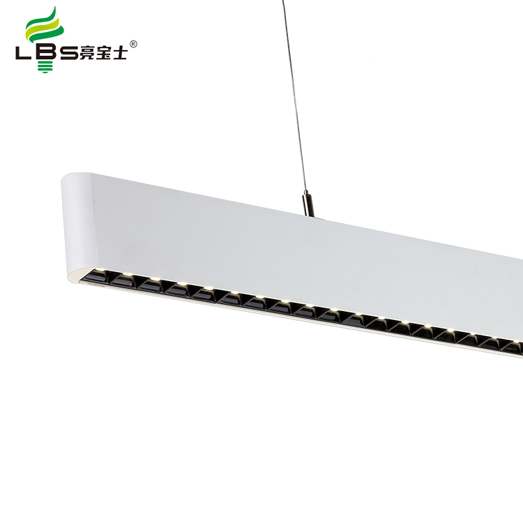 Architectural Indoor Suspended Led Linear Lighting Fixtures White 36W LED Office Pendant Lamp