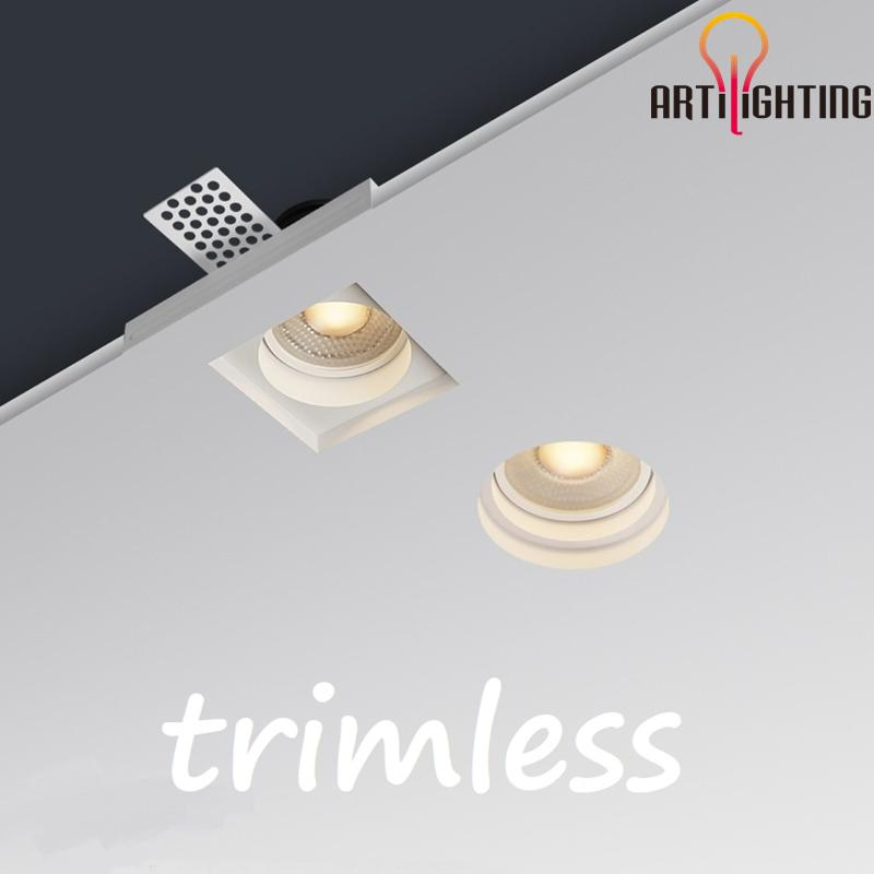 Household Recessed Lamp Trimless LED Ceiling Down Light with GU10 Bulb Replacement