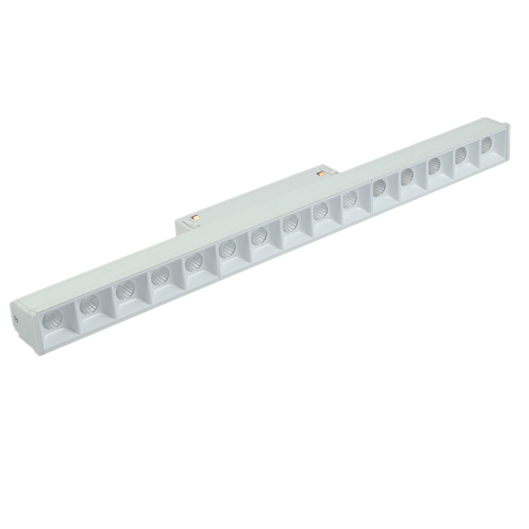 Tuya 48V M20 Smart LED Linear Cob Grille Lights Black 4 Wires Magnetic Track Rail System 10W 15W 20W Magnetic Track