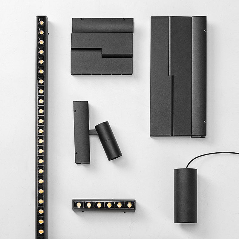 PULUOTI Modern Cob LED Strip Track Lights Magnetic Wall Washer Spot Prefabricated Linear Modulation Track Lighting for Mall