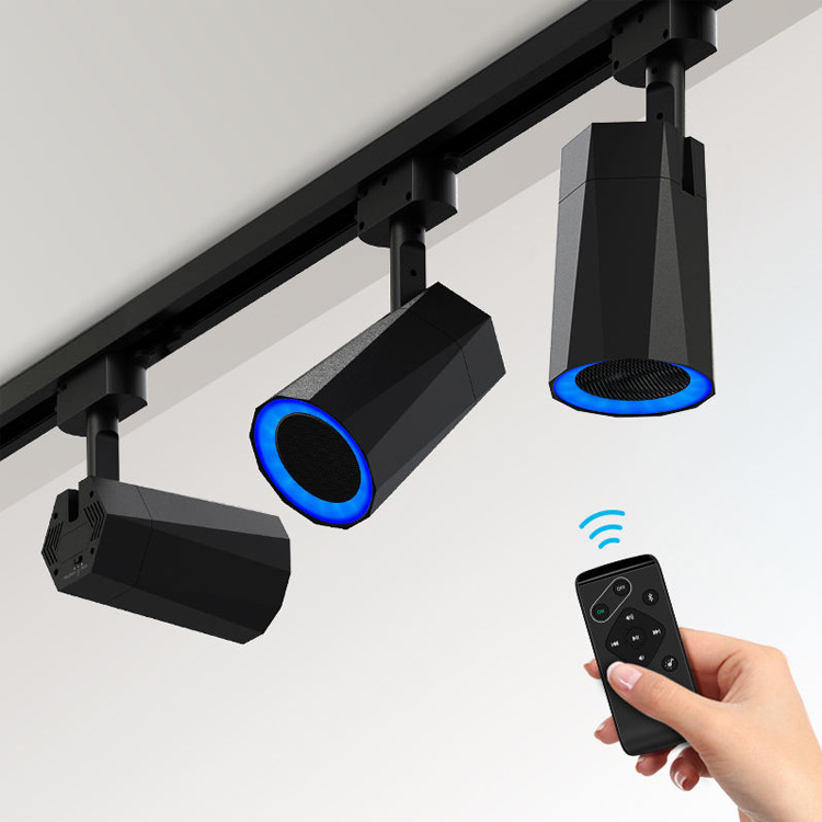 OEM Smart Track Light System with BT Speaker Music Sync RGB LED Rail Lighting for Hotel Retail Office GYM Projects