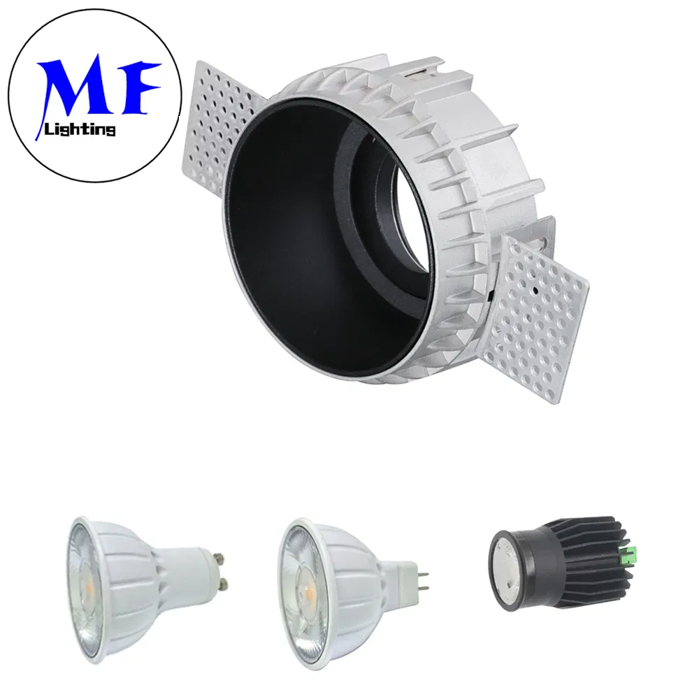 3W/5W/7W/8W/12W Trimless/Frameless LED Downlight with GU10 MR16 Bulb Replaceable Square and Round Recessed Spot Downlight LED Spotlights