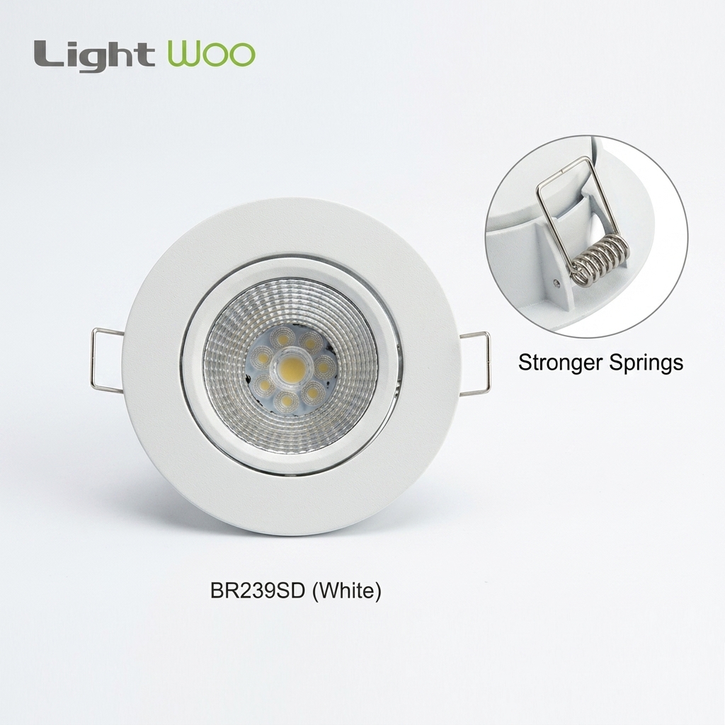 Architectural Downlight Shell Antiglare Gu10 Light Frame Housing MR16 Fitting Deep Baffle Recessed Spotlight Frame Part Lights