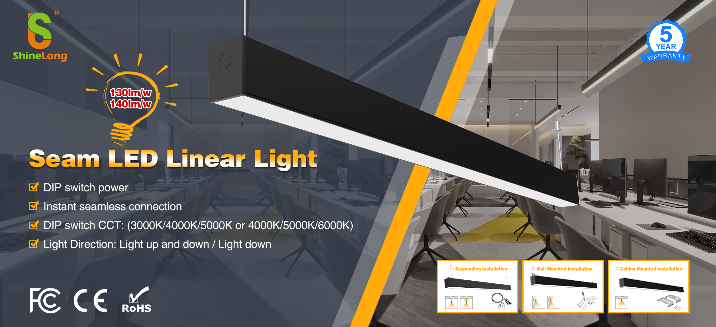 Seamless Connection LED Linear Light