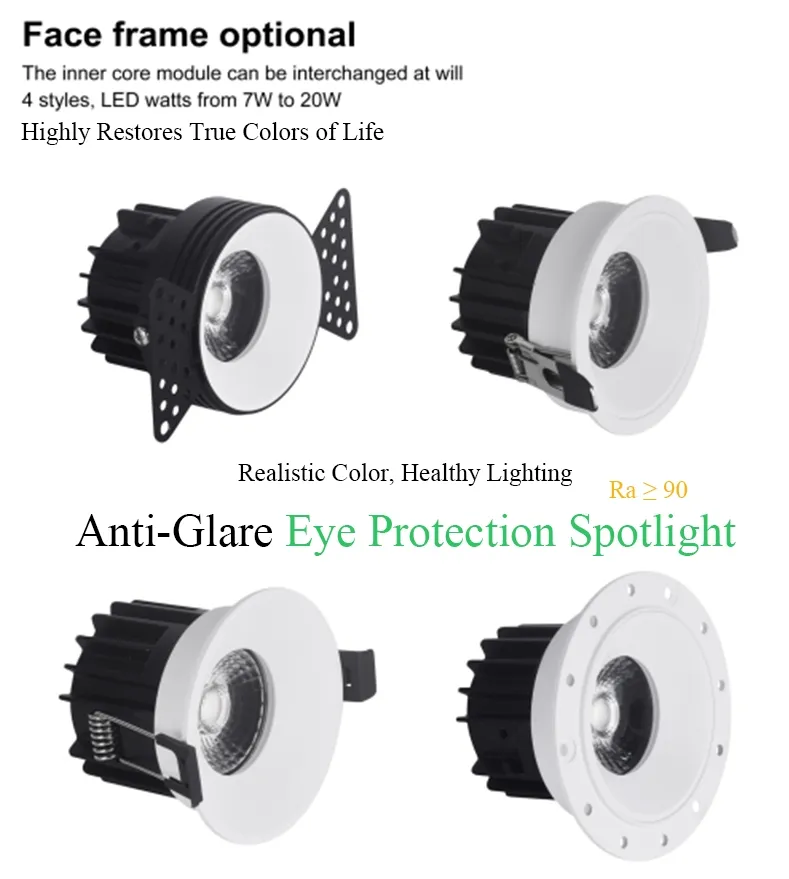 Smart RGB LED Spotlight with Adjustable Dimming and High CRI
