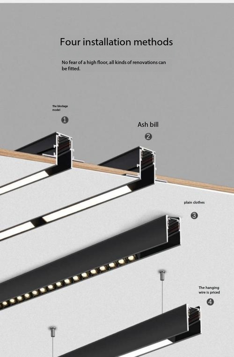 Architectural 24V COB LED Pendant Light - Minimalist Braided Tape Linear Chandelier for Modern Office &amp; Gallery