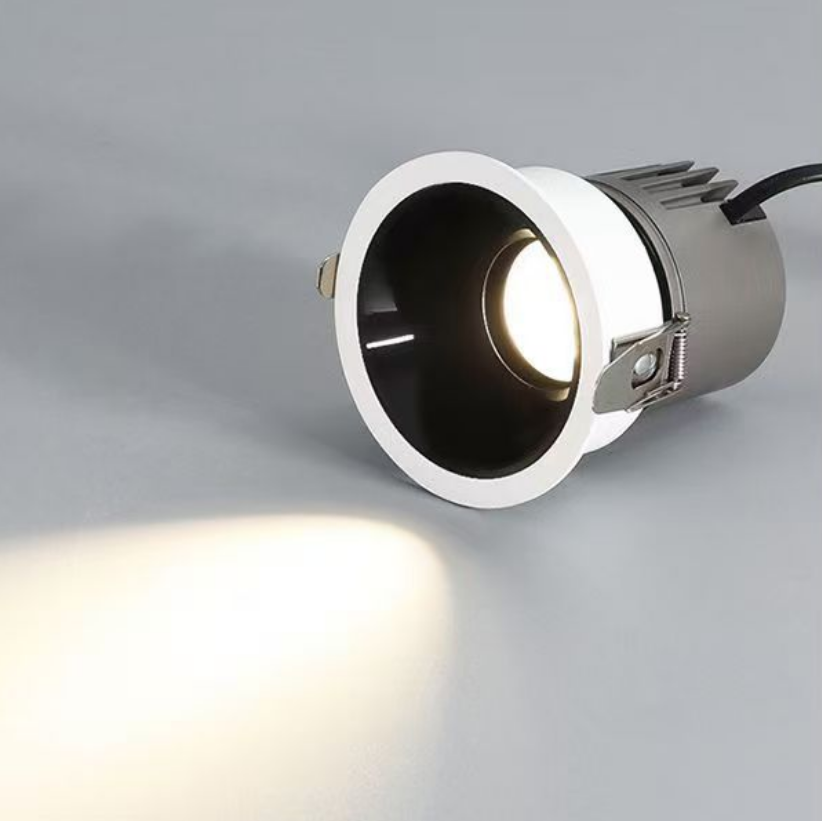 Recessed COB LED Anti-Glare Downlight Deep Cup Black Baffle 7W 12W 15W Adjustable Ceiling Spotlight High CRI 95+ 3-Year Warranty