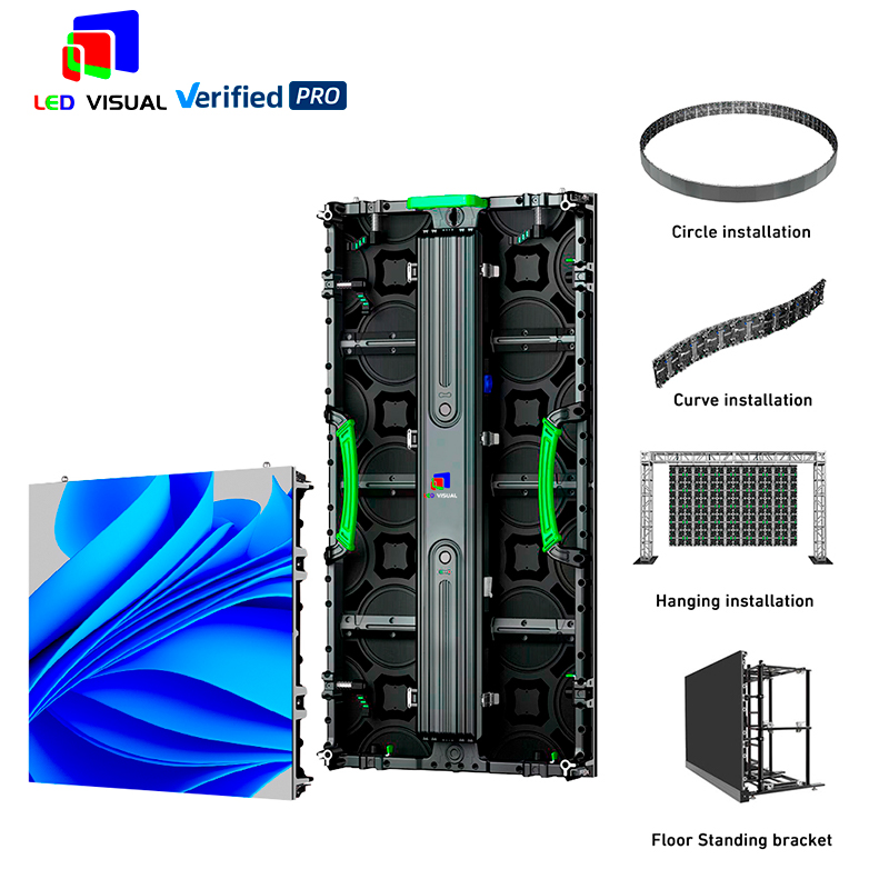 Giant Stage Background Led Video Wall Seamless Splicing P2.6 P2.9 P3.91 P4.81500x500mmRental Indoor Outdoor LED Display Screen