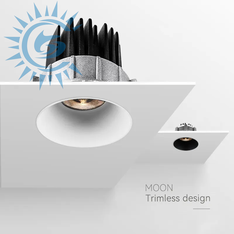 Hot Selling New Concept IP54 Waterproof Easy Installation Ceiling Recessed Aluminum 7W 10W Trimless LED COB Recessed Downlight for Interior