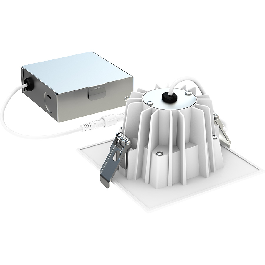 5-Year Warranty Square Downlight Deep Anti-glare with Baffle Trim ETL Listed 3 Color Tunable Anti Glare LED Downlights