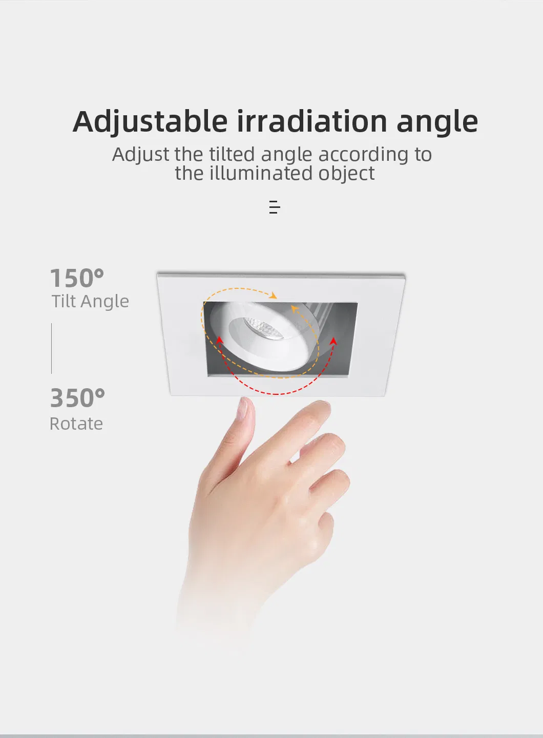 Adjustable Angle Pure Aluminum Spot Light with High CRI