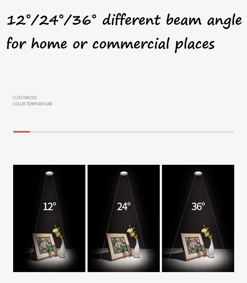 GU10 Bulbs Dimmable Trimless Color Change House Smart Recessed Down Lights for Home