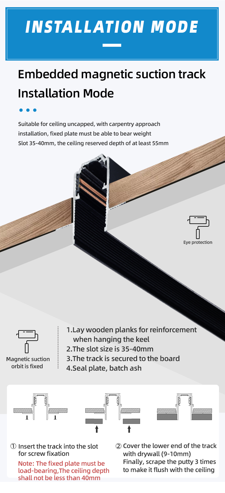 Led Magnetic Track Light Details