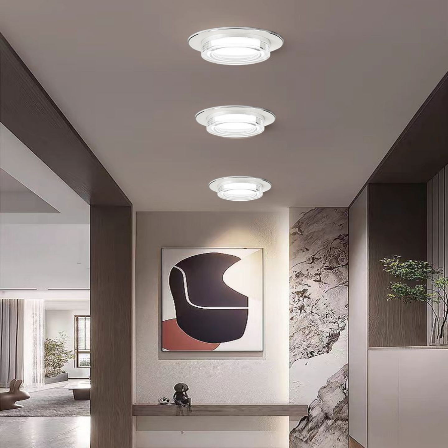 Luxury LED Downlight for Home Living Room Full Spectrum Anti-Glare Ceiling Pendant Light Corridor Recessed Aluminum Indoor