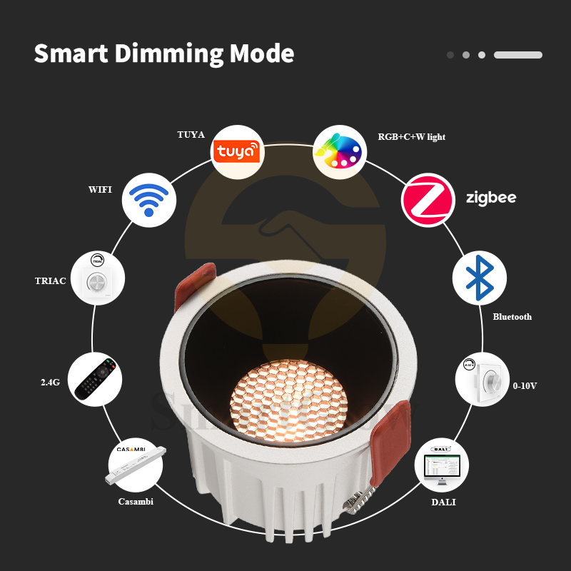 Recessed Honeycomb Led Lights Downlight Fixture Ceiling Indoor LED Light Downlight Anti-glare Deep Ceiling Spot Light Downlight