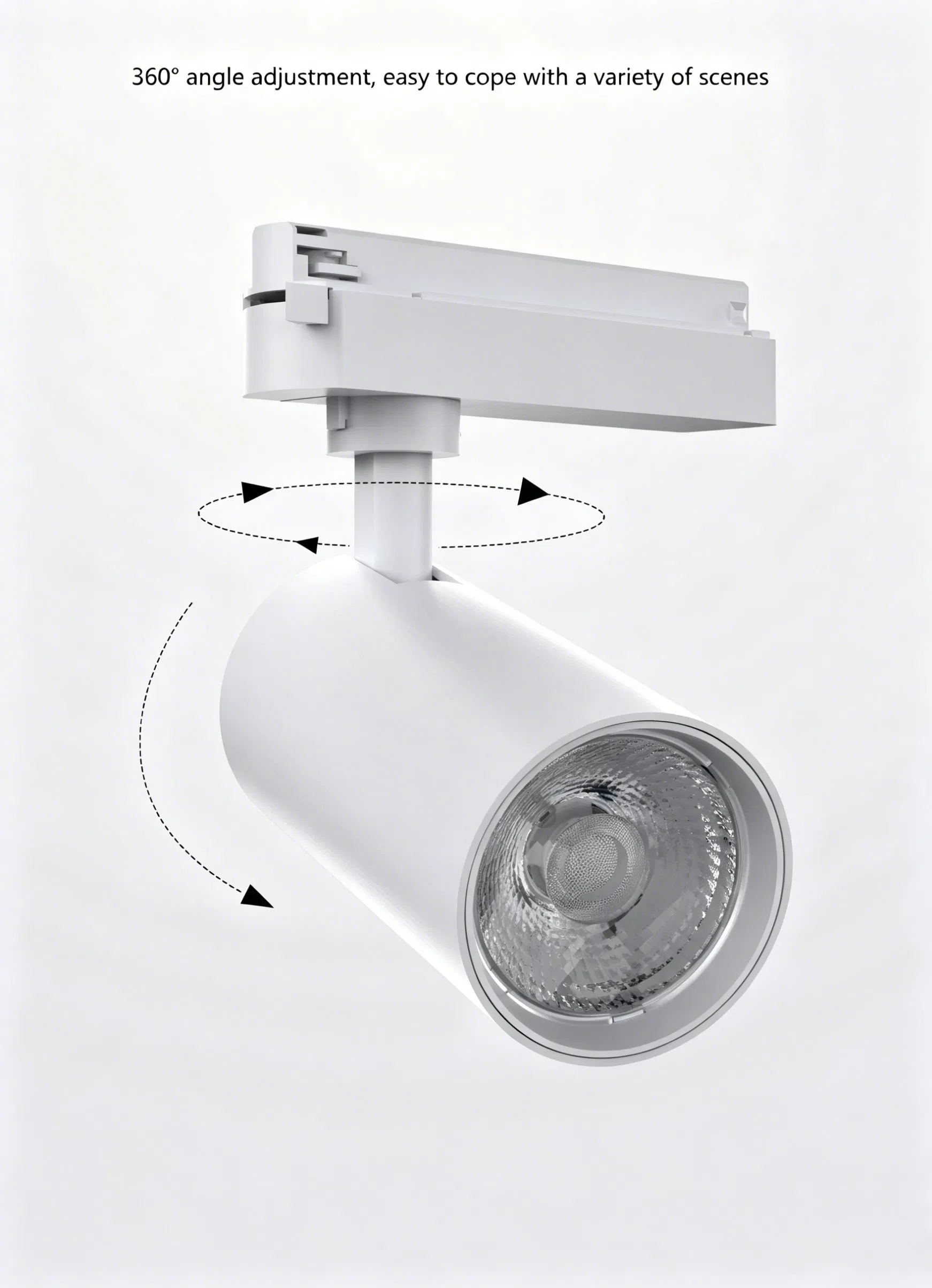 360° Rotatable Recessed Eyeball Light Magnetic Track Downlight Adjustable Magnetic Track Spotlight LED Multi-Directional Adjustable
