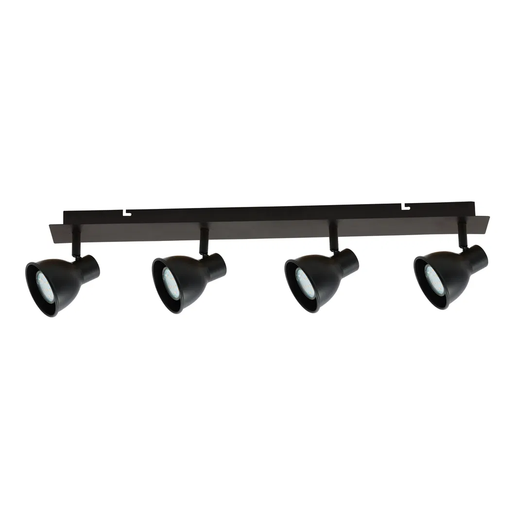 Indoor Wall Lamp Decorative Iron GU10 Ceiling Spot Light Fixture Black White Adjustable Surface Mounted Track Lighting