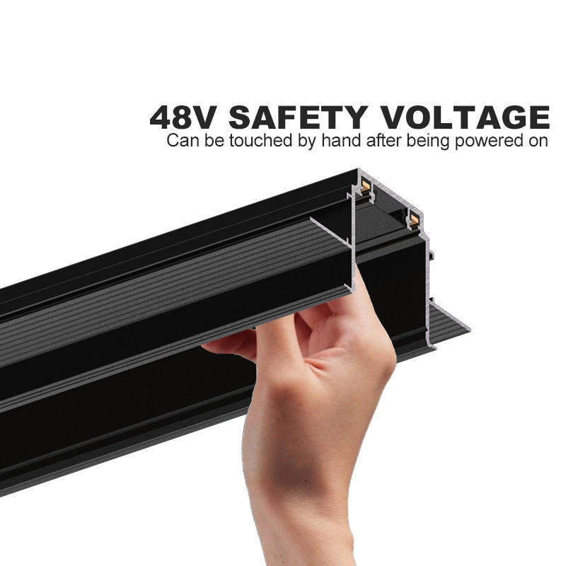 Aluminum Magnetic Track Light 48V Surface Recessed Pendant LED Spot Light High CRI 90 Magnetic Track Rail Lighting