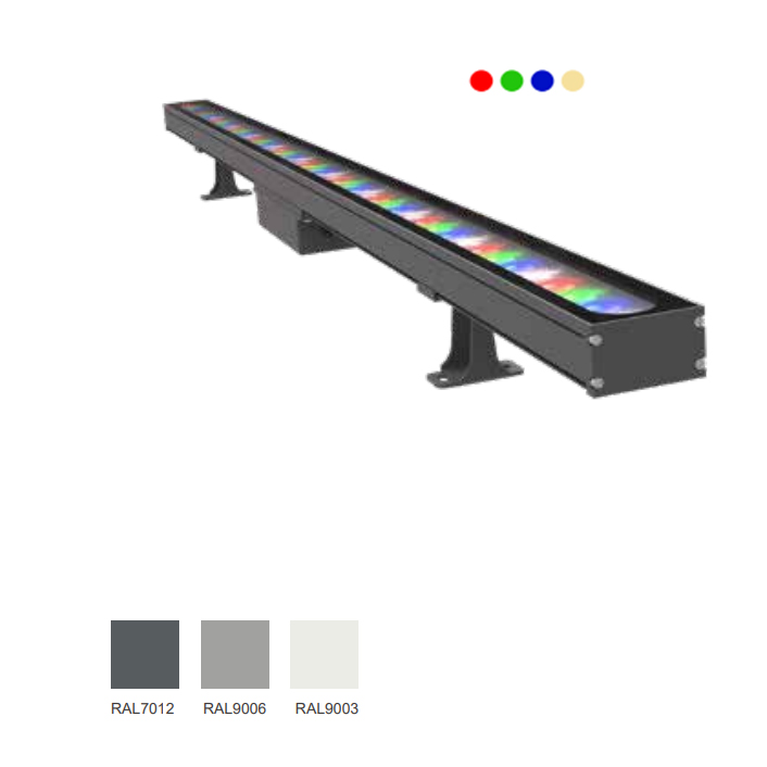 Good Price Linear Lighting 72W RGB DMX512 Control IP66 LED Wall Washer Lights for Architecture