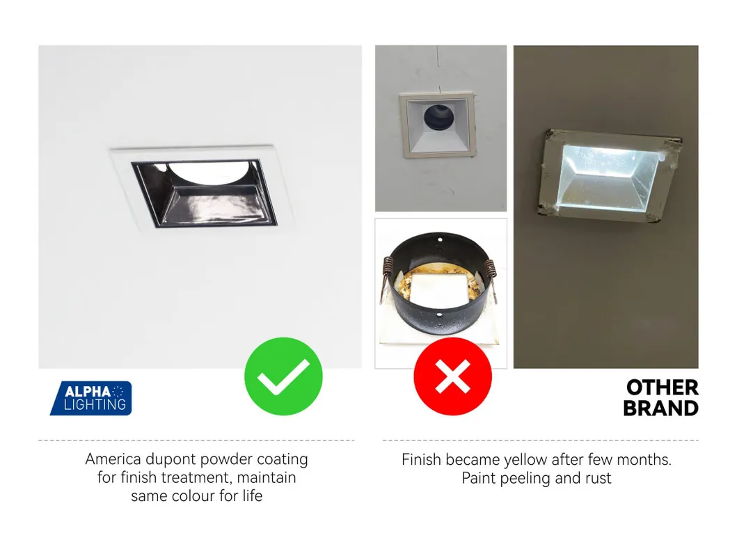 COB Down Lights Panel New Concept IP54 Easy Installation 10W Trimless LED COB Recessed Downlight