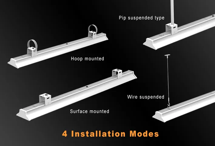 LED Linear Light Dimensions Side View