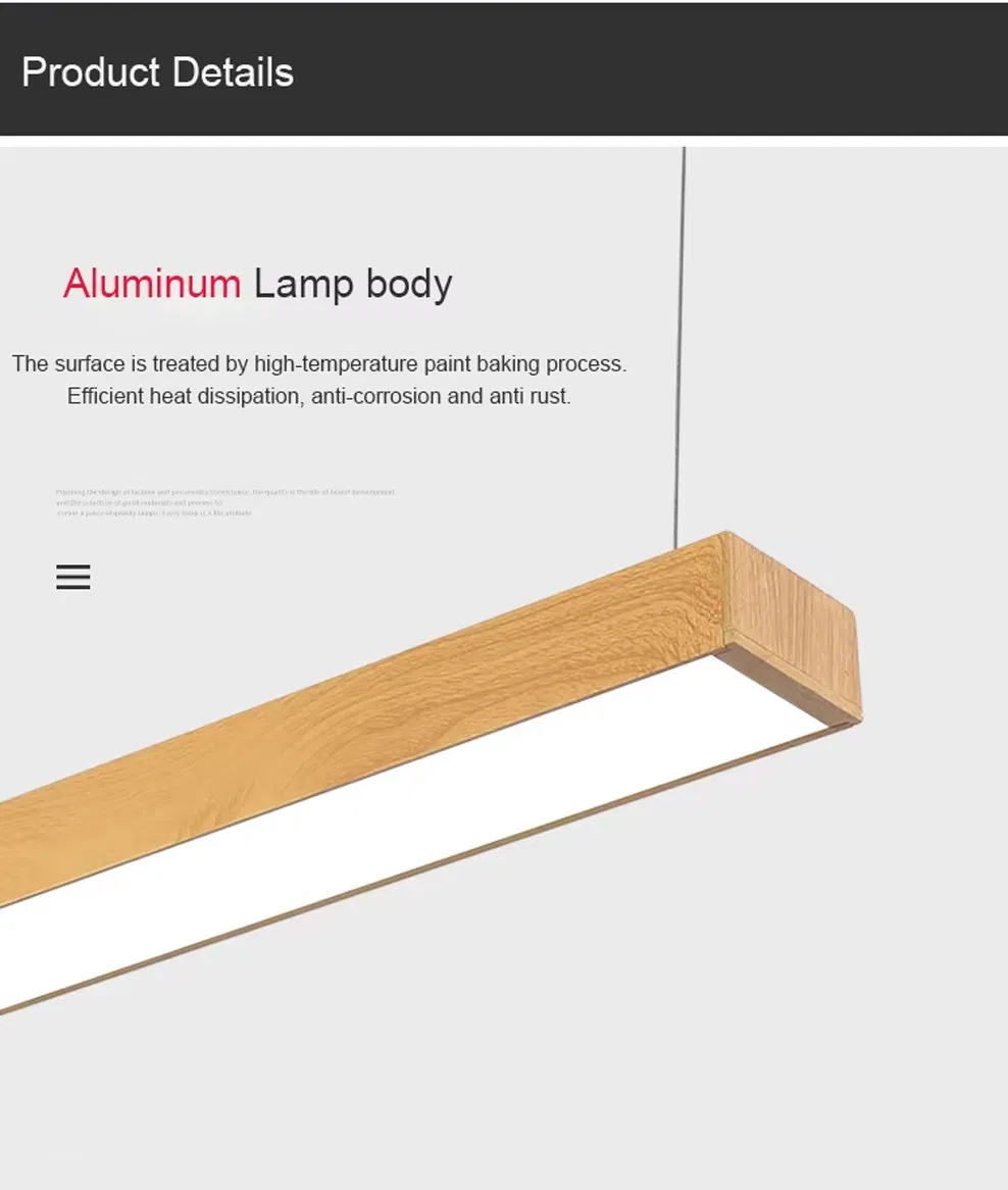 40W Suspended Fixture Wooden Pendant Lighting Structure