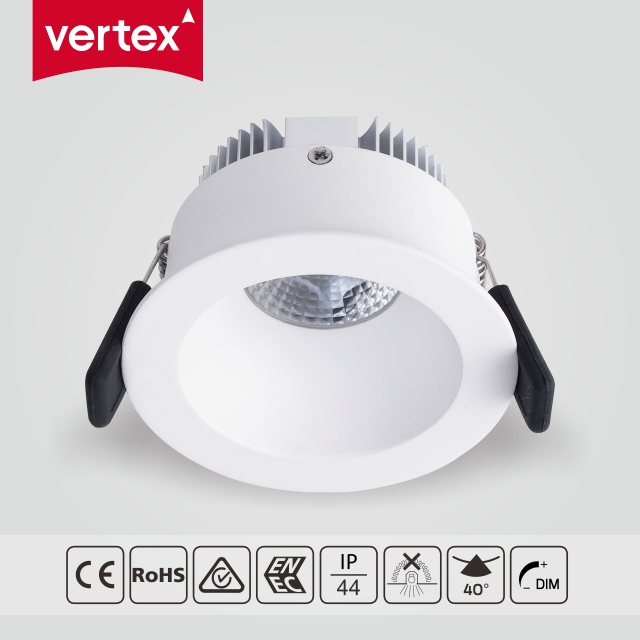 Anti Glare LED Down Light White Black House Led Downlight Spotlight 2700K 3000K 8W Anti-Glare Dimmable Recessed COB Downlight