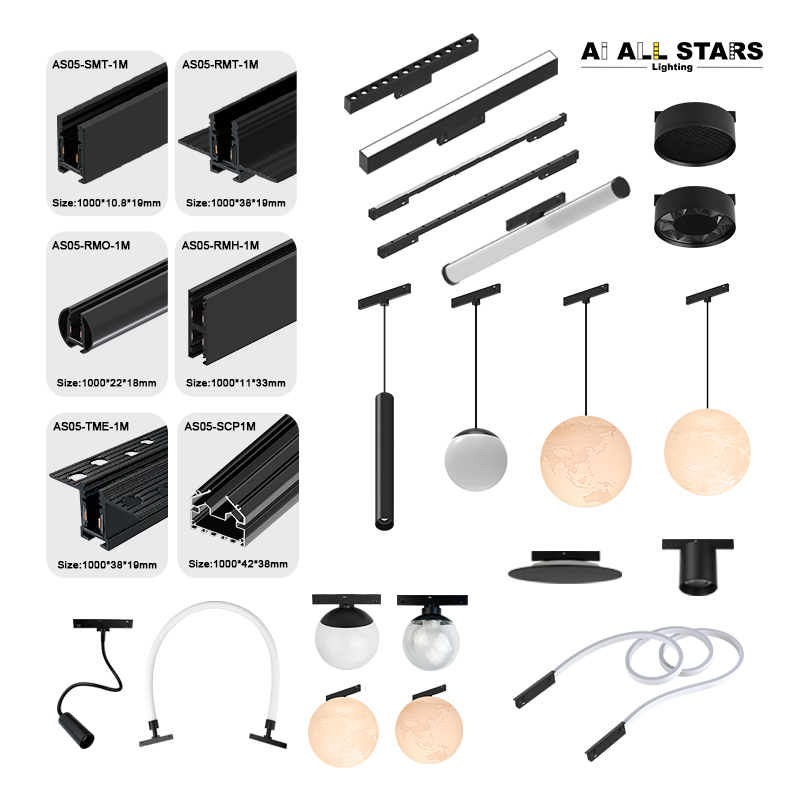 Ai All Start Showroom Shop Lighting Tuya Zigbee Intelligent Control System 24V 5MM Extremely Narrow Led Magnetic Track Light