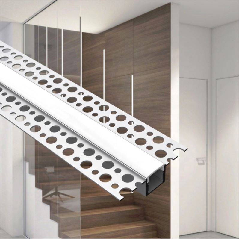 57X15.4Mm LED Wall Mounted Recessed Aluminum Track Housing Line LED Profiles For Wall Wash Light With 12Mm LED Strip