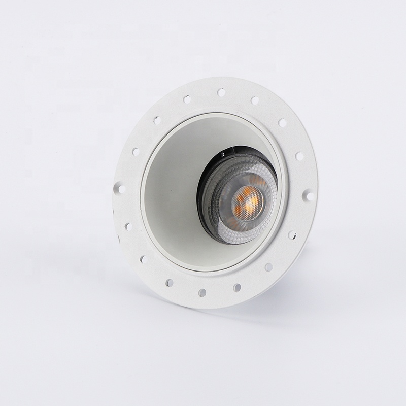 LED Recessed Trimless Adjustable Aluminum GU10 Downlight Module 7W Anti-Glare Dimmable