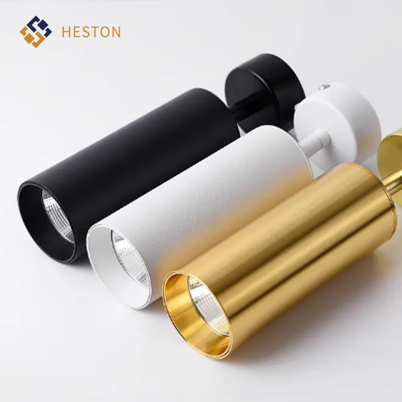 LED Modern Surface-Mounted Anti-Glare Ultra-Thin COB Spotlights High CRI 90 for Home Office 12W 3000K Certified Aluminum Construction
