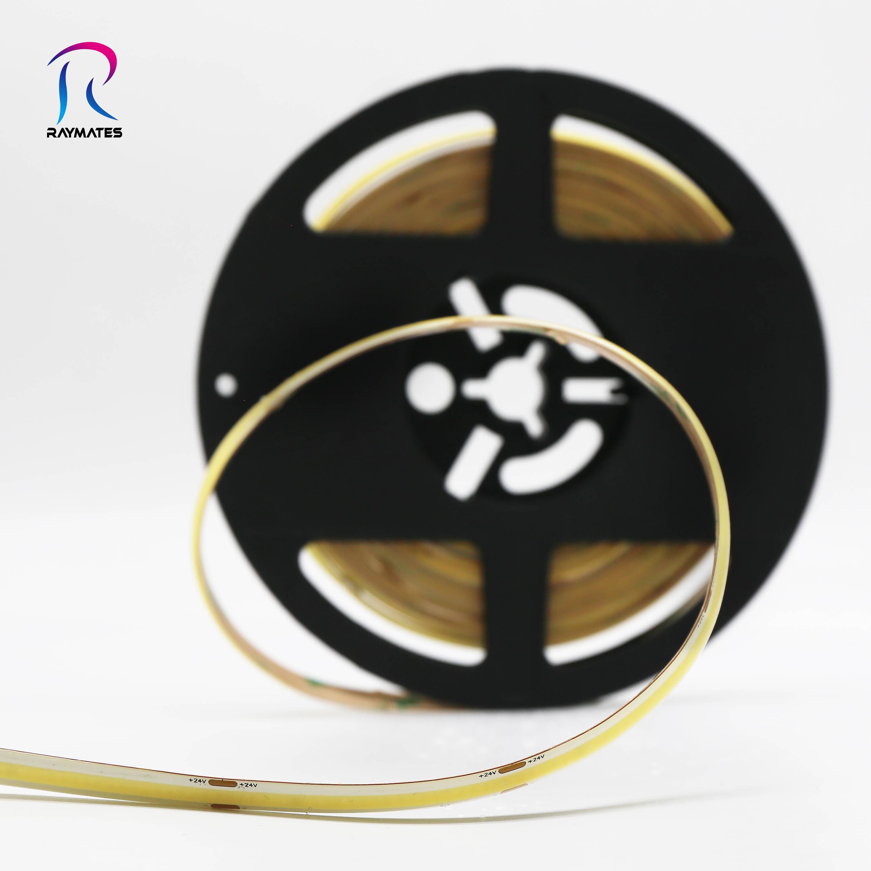 Raymates IP65 Drop Glue Seamless Linear Lighting Strip, 480 LEDs/m COB 8mm , for Architectural, Retail, Cabinet Commercial Light