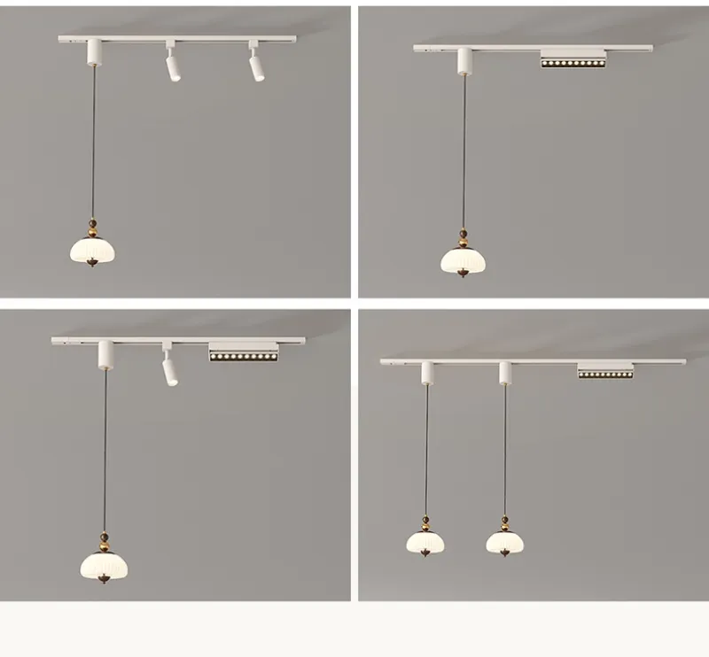 New Chinese Style Design and Decoration LED Light Magnetic System Track Light Linear Rail Pendant Light (ZY-D022)