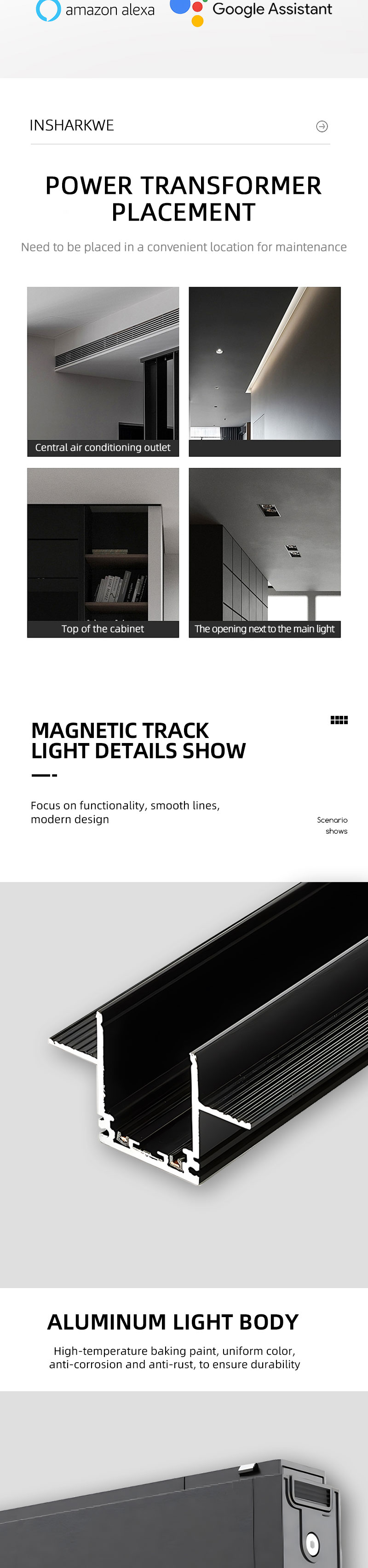 Magnetic Track Light Application