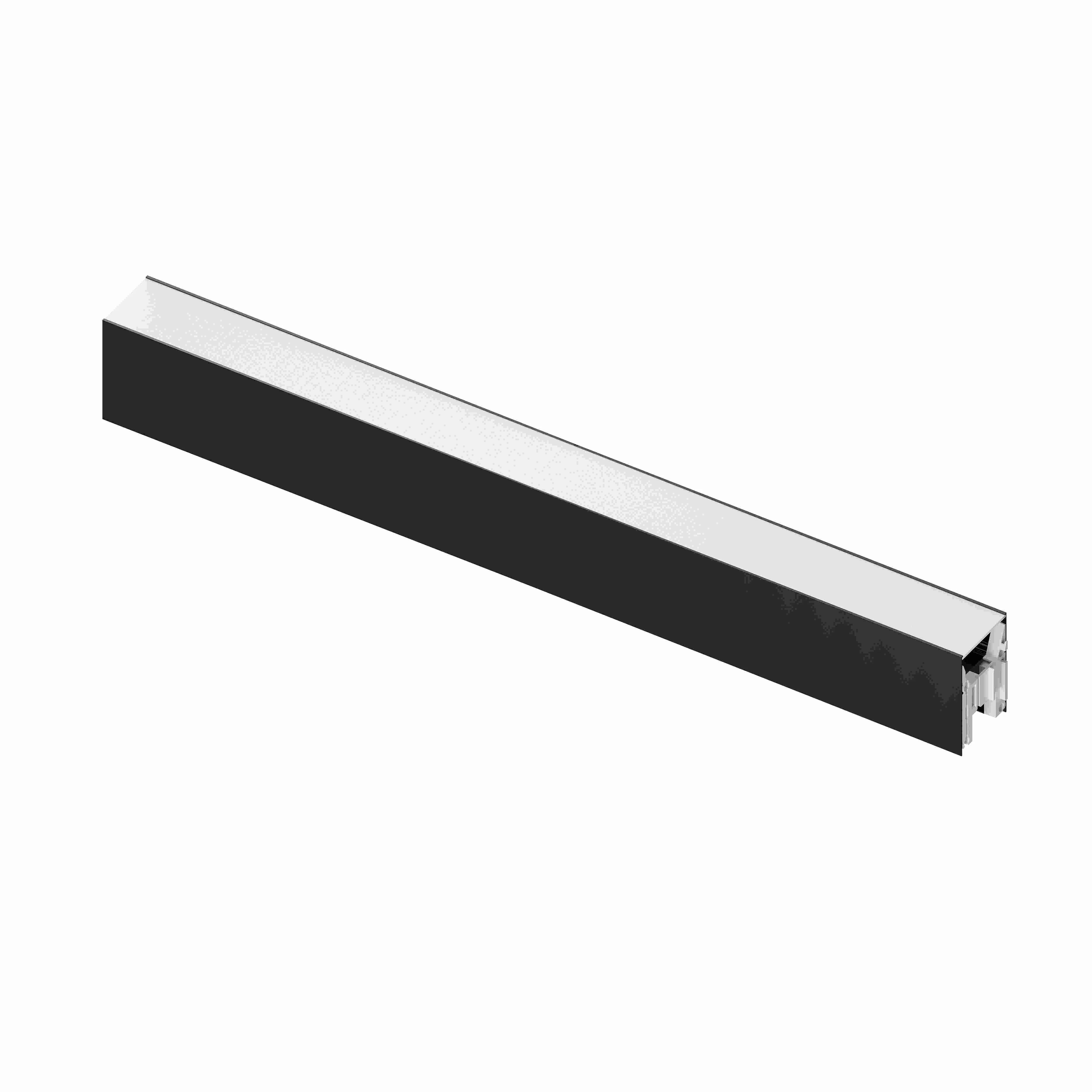 Commercial LED Pendant Light Black Iron Acrylic Linear Ceiling Hanging Light Office Garage Barber Workshop Gym Indoor Light