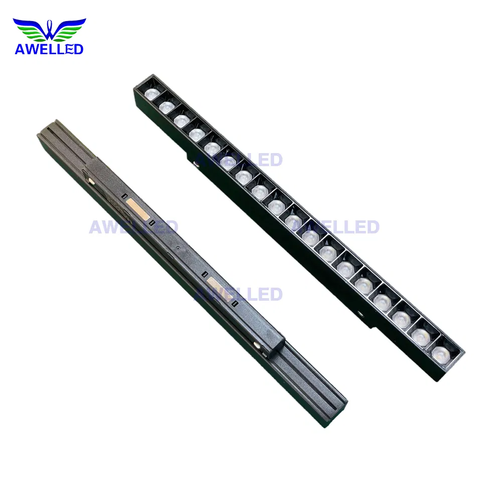 24W Low Voltage 48V Linear Magnetic Track Light for Indoor Decorating
