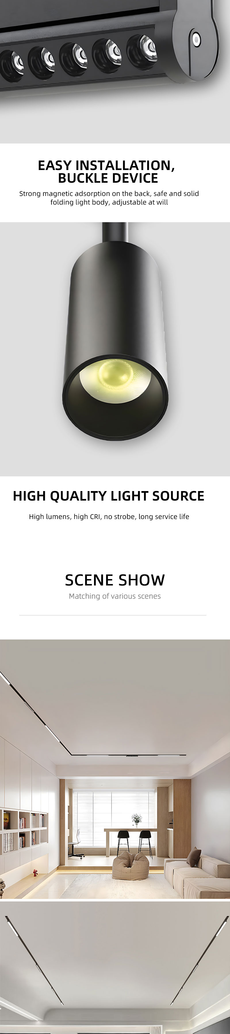 Indoor Magnetic Track Spotlight