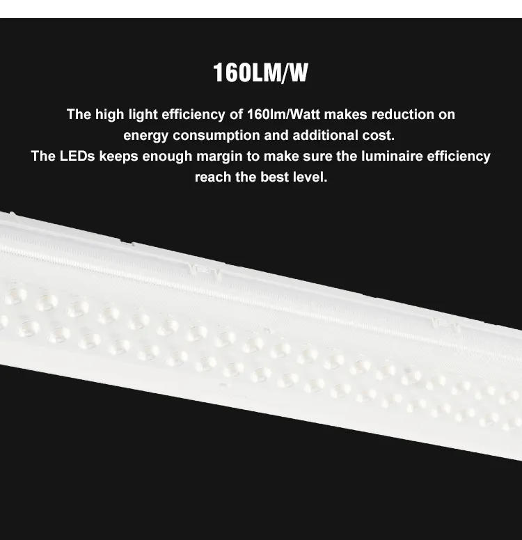 Commercial White Aluminum LED Linear Light 20W 40W Ceiling Pendant Tube Lighting for Hotel Office Supermarket Mall