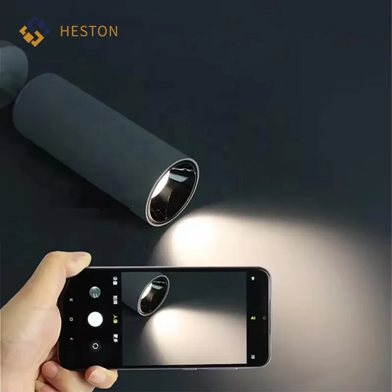 LED Modern Surface-Mounted Anti-Glare Ultra-Thin COB Spotlights High CRI 90 for Home Office 12W 3000K Certified Aluminum Construction