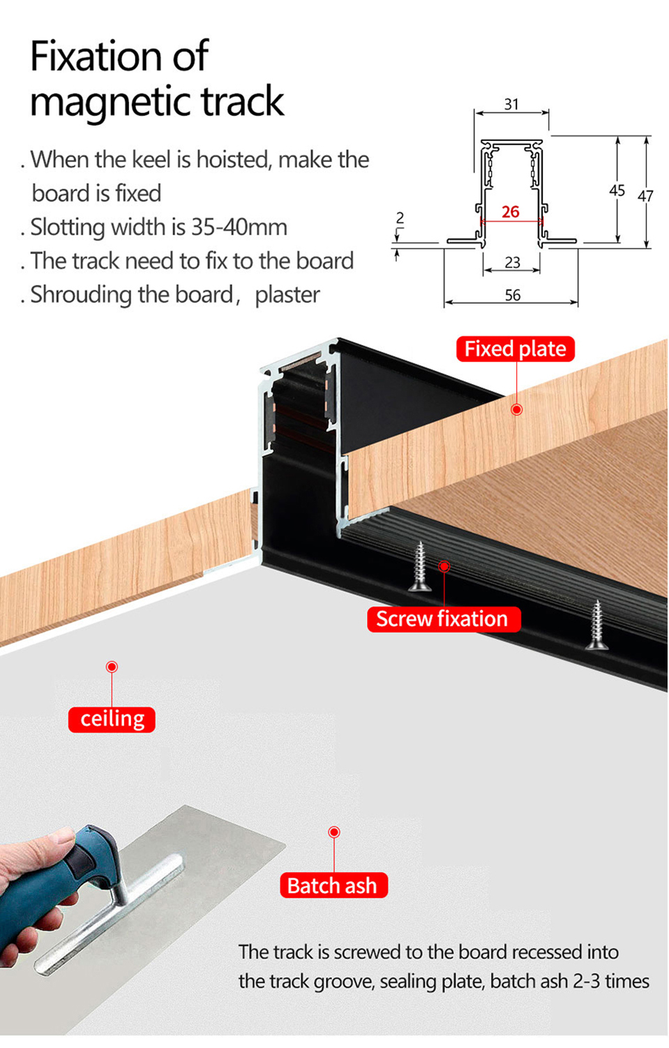 Best Sell 3CCT Smart Ultra Thin Plaster Rail System Track Lamp Adjustable Cob Moving Head Spot Smart Led Magnetic Track Light