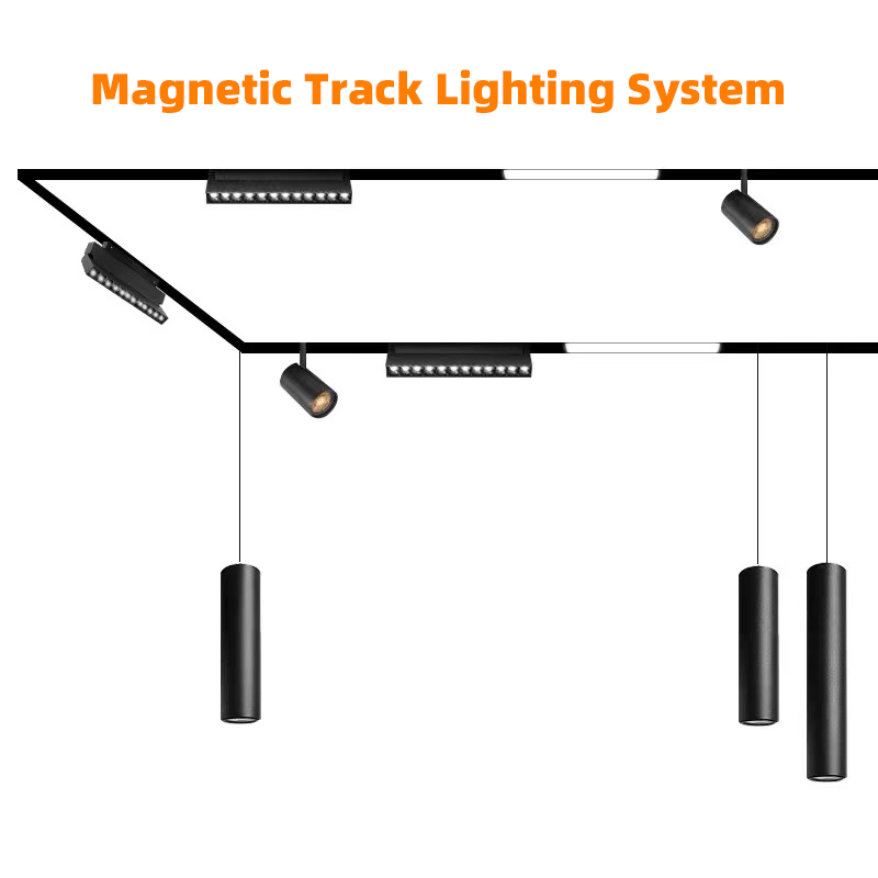 Whole House Smart Magnetic Track Lighting System 48V Low Voltage Color Temperature Adjustable Home Lights