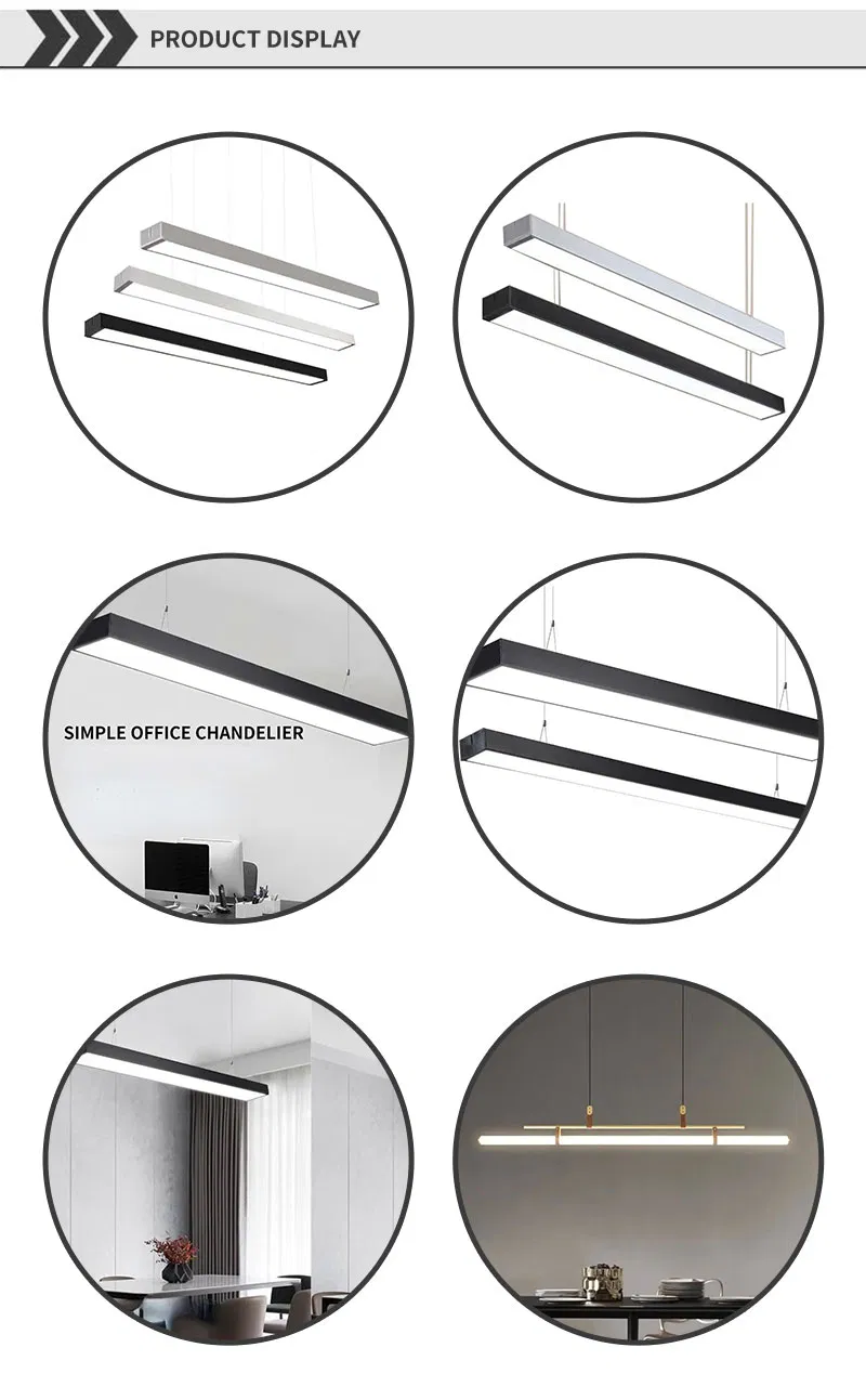 Mounted Pendant Hanging Line IP65 Waterproof Lamp 2FT 4FT Office Commercial LED Linear Light